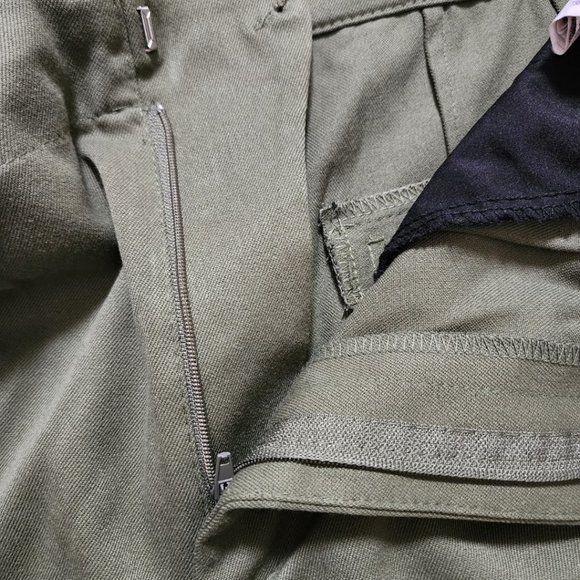 Zara TRF Green Side Stripe High Rise Tapered Ankle Pants - Picture 5 of 6